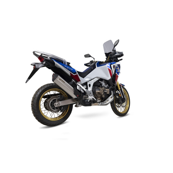 Scorpion Exhaust Honda CRF1100L Africa Twin 2020 - 2023 Serket Slip-on Brushed Stainless Steel Sleeve